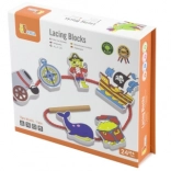 Holz-Auffädelblöcke Pirat