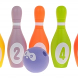 Schaumstoffkegel mit Ball für Kinder 6m+ (5 Stück) – Pastellfarben und Quietscher