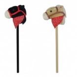 Plüsch-Steckenpferd mit Sound 80 cm, schwarz