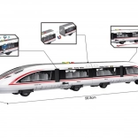 Unterhaltsamer Zug mit Magneten, Licht und Ton