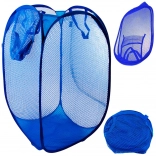 Faltbarer Netz-Wäschekorb mit Tasche, 40 l, blau