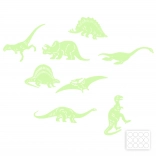 Leuchtende Dinosaurierformen im Dunkeln