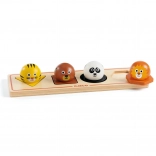 Holzpuzzle mit Tieren Ball'n'Co – 4 Teile DJECO