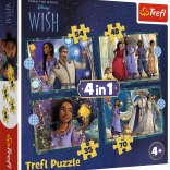 Puzzle 4-in-1 DISNEY Wish – erfüllte Wünsche