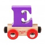 Bigjigs Rail Holz Waggon mit Buchstabe E