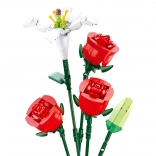 Sluban Flowers Rosen mit Lilie – Bausatz mit 267 Teilen