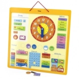 Großer hölzerner magnetischer Lernkalender – tschechische Version