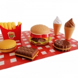 Plastiklebensmittel-Set Fast Food