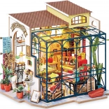 Miniatur-Puppenhaus Blumenladen ROLIFE Robotime mit LED-Beleuchtung