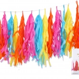 Mehrfarbige Quasten-Girlande