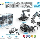 3-in-1-Bauset Hydraulische Baufahrzeuge für Kinder 8+, 168 Teile