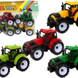 Bunte Set von Bauerntraktoren - 4 Stück