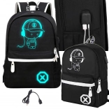 Schulrucksack mit Musikmotiv und USB