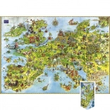 Puzzle Drachen - Europakarte, 4000 Teile