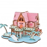 Woodcraft Holz-3D-Puzzle Sommerhaus