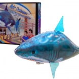 Fernbedienbarer fliegender Ballon in Form eines blauen Hais