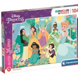 Clementoni glitzerndes Puzzle Disney Prinzessinnen im Garten 104 Teile