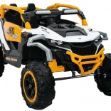 Elektrisches Kinderauto gelb-weiß 4x4