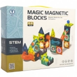 Magnetische Murmelbahn – Bausatz mit 66 Teilen