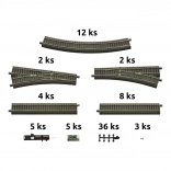 Roco geoLINE Gleisset mit Bettung und Zubehör für digitale Startsets