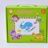 Mac Toys Puzzle Dinosaurier mit Wasser-Malerei