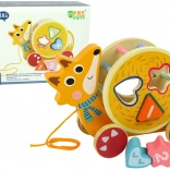 Holz-Ziehfuchs mit Formsortierer und Perlenlabyrinth