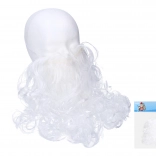 Weiße Kunstbart für Nikolaus-, Zauberer- oder Großvater-Kostüm