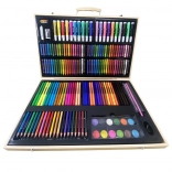 Malkoffer aus Holz – kreatives Künstler-Set 180-tlg.