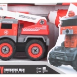 Schraubbares Feuerwehrfahrzeug mit Fernsteuerung und Verwandlung zum Roboter