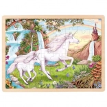 Goki Holzpuzzle Einhorn, 48 Teile