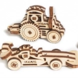 Ugears 3D mechanische Holzpuzzles – Set mit 4 Fahrzeug‑Anhängern