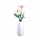 SLUBAN Flowers Lilien in Vase Konstruktionsset – dekorativer Blumenstrauß aus Bausteinen
