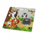 Holz-Montessori-Puzzle Safari mit Tieren