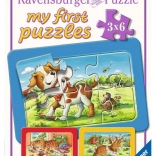 RAVENSBURGER Mein erstes Puzzle Tierfreunde 3×6 Teile
