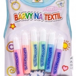 Creatoys Perlmutt-Textilfarben, Set 6 Stück