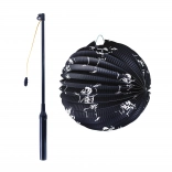 Halloween-Lampion mit Skelettmotiv, 25 cm, mit leuchtendem Stab, 50 cm