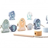 Cubika Pastell Auffädel-Fische und Meerestiere – Holz-Auffädelset