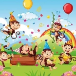 Holzpuzzle Affenparty 50 Teile