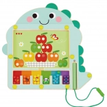 Magnetisches Spiel zur Farbsortierung mit Dinosaurier