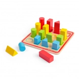 Bigjigs Toys Holz-Steckpuzzle mit Formen, 16 Teile (25 × 25 cm)