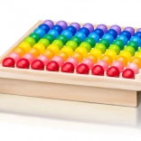 POPULAR Holz-Kugelspiel – farbiges Sudoku und Gesellschaftsspiele