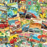 Puzzle Retro-Reisekollage 1000 Teile EUROGRAPHICS