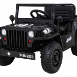 Retro Militär-Kinderauto 4x4, schwarz