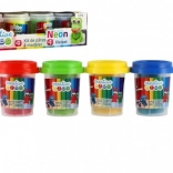 Knetmasse für Kinder 4× Becher – verschiedene Arten