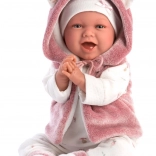 Realistische Babypuppe mit Geräuschen und weichem Stoffkörper 42 cm