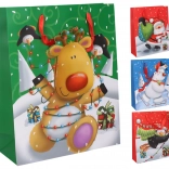 Geschenktasche L 39 × 30 × 12 cm Weihnachtsmotive