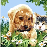 Diamantmalerei Kleine Freunde 30 × 40 cm