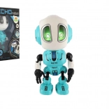 sprechender Roboter Echo 12 cm blau mit Licht und Sound, batteriebetrieben