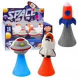 Springendes Raumschiff mit bunten Lichtern 11cm