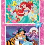 EDUCA Puzzle Disney Prinzessinnen: Arielle und Jasmin 2×48 Teile